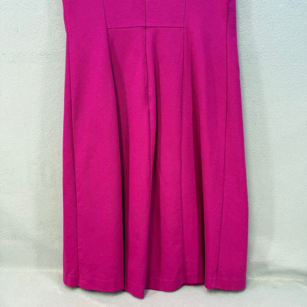 Boden Dress Women's 10 L Magenta Navy Short Sleave Sheath Dress Lined EUC - Picture 4 of 9
